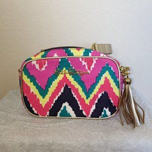 Lilly Pulitzer purse, small, multi color, gold tassle and gold strap